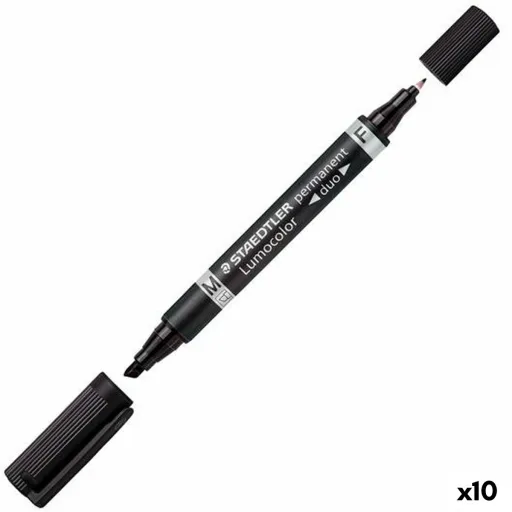 Rotulador Permanente Staedtler Lumocolor 348 Preto (10 Unidades)