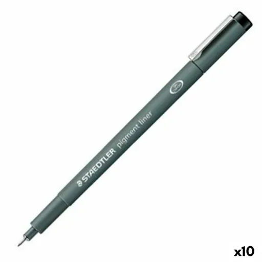 Rotuladores Staedtler Pigment Line Preto (10 Unidades)