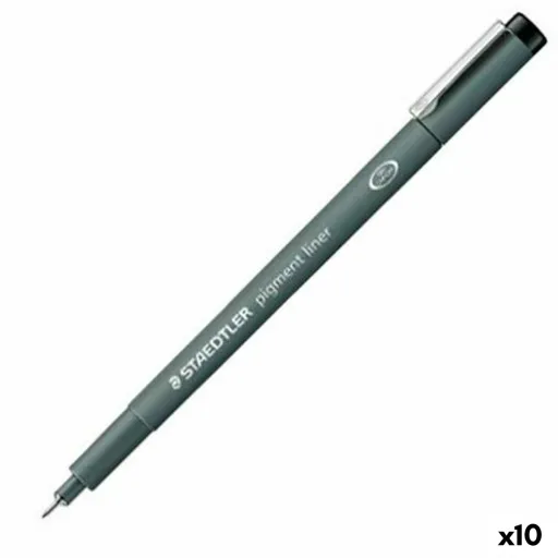 Rotuladores Staedtler Pigment Line Preto (10 Unidades)