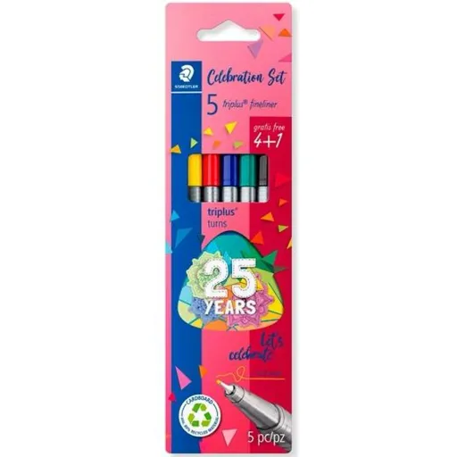 Conjunto de Canetas de Feltro Staedtler Triplus Fineliner 334 Multicolor (10 Unidades)