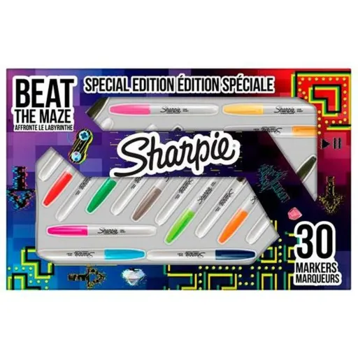 Conjunto de Canetas de Feltro Sharpie 30 Peças Multicolor