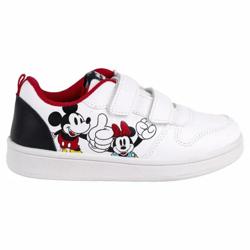 Sapatilhas de Desporto Infantis Mickey Mouse Velcro Branco