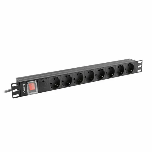 Extensor 19" 8 Tomas Schuko Lanberg PDU-08F-0200-BK (2 m)