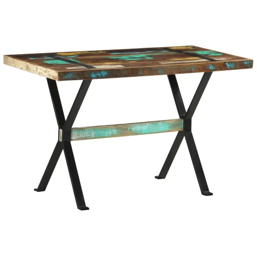 Mesa de Jantar 120x60x76 cm Madeira Recuperada Maciça