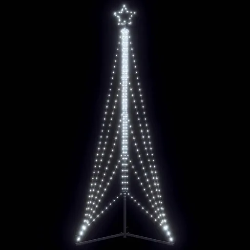 Iluminação p/ Árvore de Natal 525 Luzes LED 300 cm Branco Frio