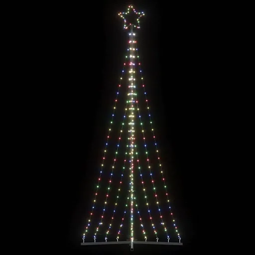 LED Árvore de Natal 447 LEDs Colorido 249 cm