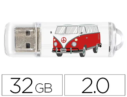 Pen Drive Techonetech Flash Drive 32 gb 2.0 Camper Van-Van