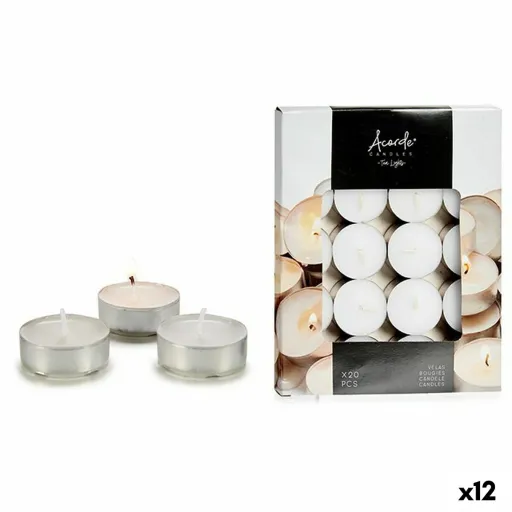 Conjunto de Velas Branco (12 Unidades)