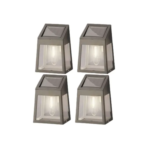 Luz de Parede Lumineo 898174 Solar Leve LED 4 Unidades 5 Lm