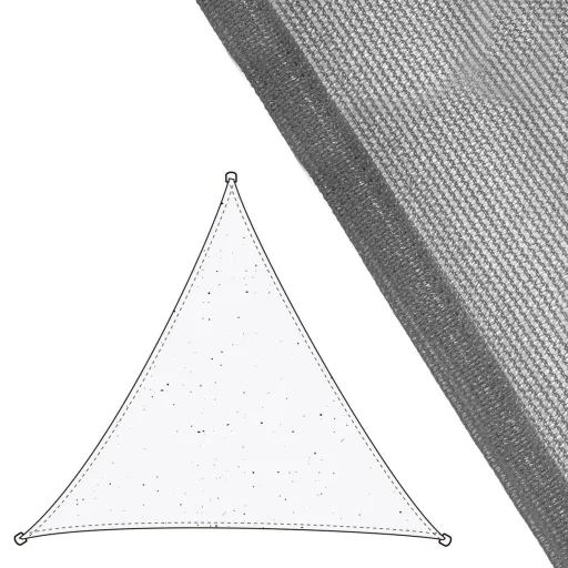 Toldos de Vela Toldo 3,5 x 3,5 m Cinzento Polietileno 350 x 350 x 0,5 cm