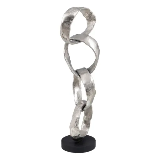 Figura Decorativa 21 x 15 x 63 cm Preto Prata