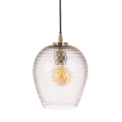 Candeeiro de Teto Cristal Dourado Metal 220 V 22 x 22 x 32 cm 240 V