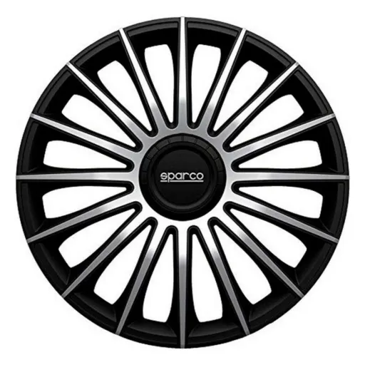 Tapacubos Sparco Torino CS5 Preto Prateado 15" (4 Uds)