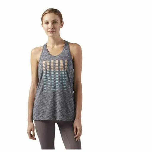 T-Shirt de Alças Mulher Reebok RE TANK Cinzento