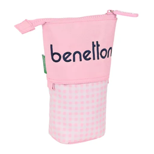 Estojo Cálice Benetton Vichy Cor de Rosa (8 x 19 x 6 cm)