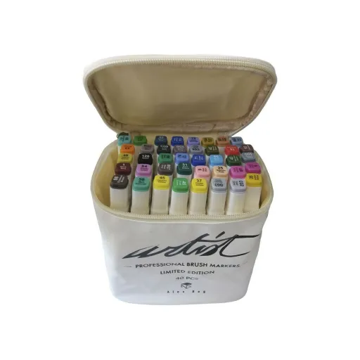 Conjunto de Canetas de Feltro Alex Bog Canvas Luxe Professional 40 Peças Multicolor