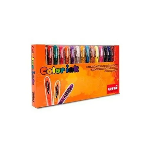 Conjunto de Canetas Uni-Ball Rollerball Signo UM-120 Multicolor 15 Peças 0,5 mm