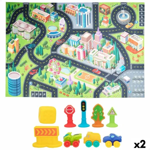 Tapete de Jogos Colorbaby Cidade Plástico (2 Unidades)