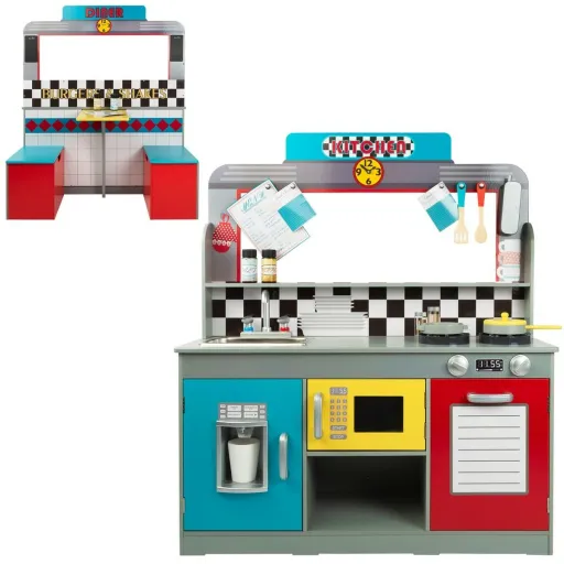 Cozinha de Brincar Play & Learn Retro 90 x 104 x 58 cm