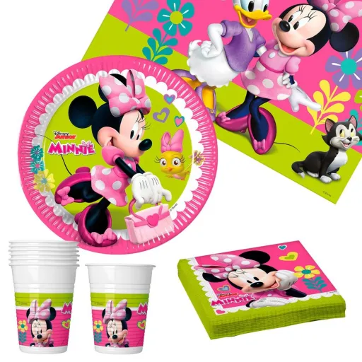 Conjunto Artigos de Festa Minnie Mouse 37 Peças