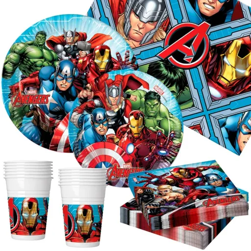 Conjunto Artigos de Festa The Avengers 89 Peças