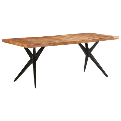 Mesa de Jantar 200x90x76 cm Madeira de Acácia Maciça