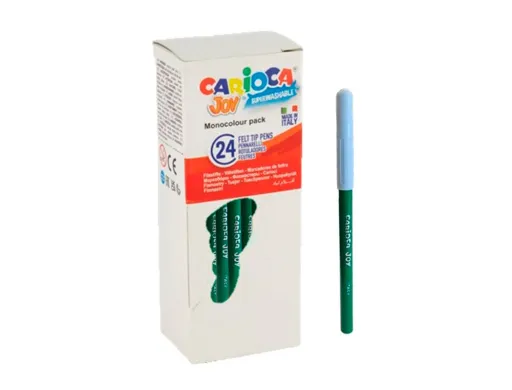 Marcador Carioca Joy Verde Caixa de 24 Unidades