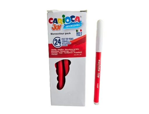 Marcador Carioca Joy Vermelho Caixa de 24 Unidades