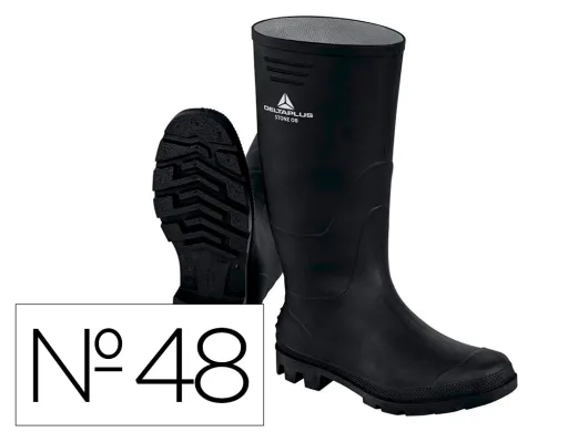 Botas Deltaplus de Seguranca Stone Pvc Preto Sola de Pitoes Tamanho 48