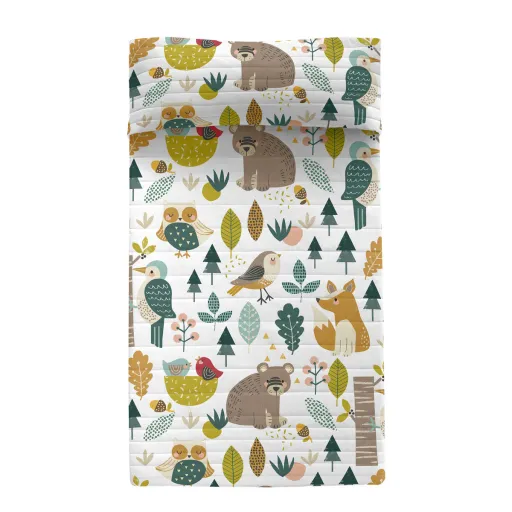 Colcha HappyFriday Moshi Moshi Multicolor 180 x 260 cm Bosque