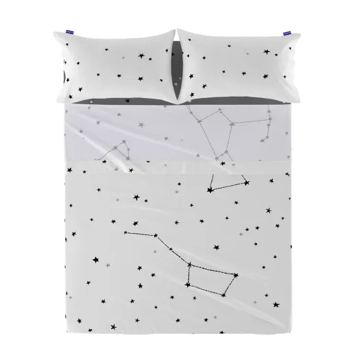 Lençol de Cima HappyFriday Blanc Constellation Multicolor 180 x 270 cm (Estrelas)