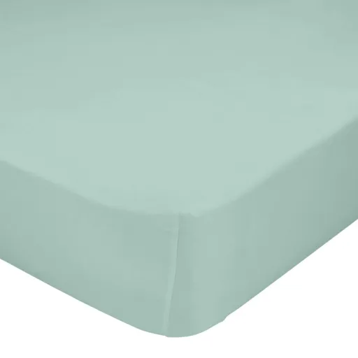 Lençol de Baixo Ajustável HappyFriday Basic Menta 160 x 200 x 32 cm