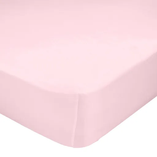 Lençol de Baixo HappyFriday BASIC KIDS Rosa Claro 60 x 120 x 14 cm