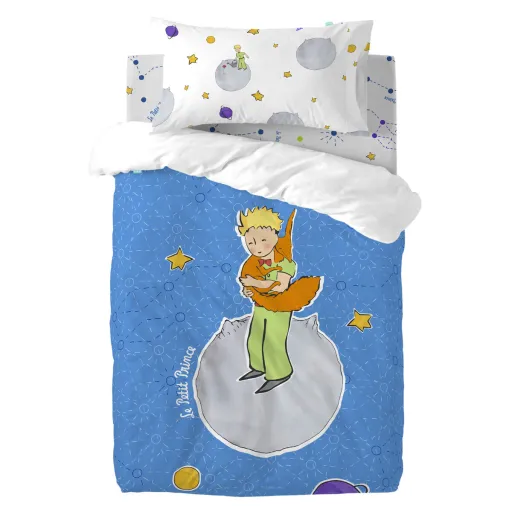 Conjunto de Capa de Edredom HappyFriday Le Petit Prince Accolade Multicolor Berço de Bebé 2 Peças