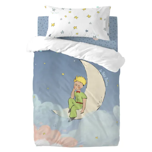 Conjunto de Capa de Edredom HappyFriday Le Petit Prince La Lune Multicolor Berço de Bebé 2 Peças