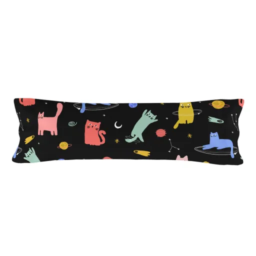 Capa de Almofada HappyFriday Aware Cosmic Cats Multicolor 45 x 125 cm