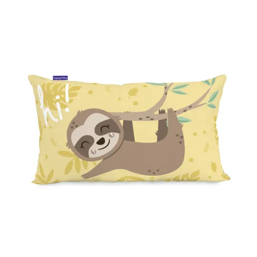 Capa de Travesseiro HappyFriday Moshi Moshi Happy Sloth Multicolor 50 x 30 cm