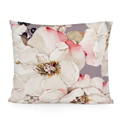 Capa de Almofada HappyFriday White Peonies Multicolor 60 x 70 cm