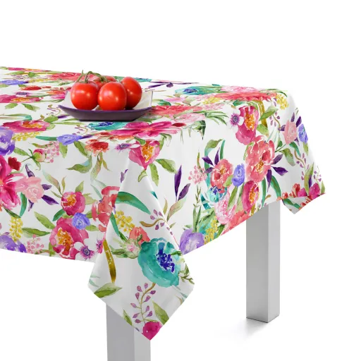 Toalha de Mesa HappyFriday Pink Bloom Multicolor 150 x 250 cm