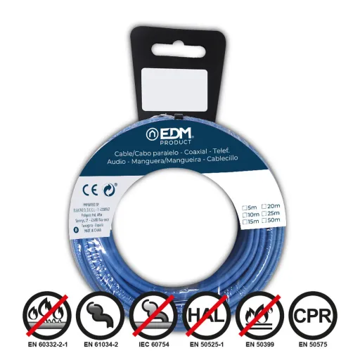 Cabo de Interface Paralelo EDM 28505 28505 Azul 50 m