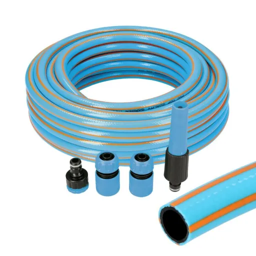 Conjunto de Mangueira com Acessórios EDM 74107 PVC 5/8" 20 mm x 15 m Azul (15 m)