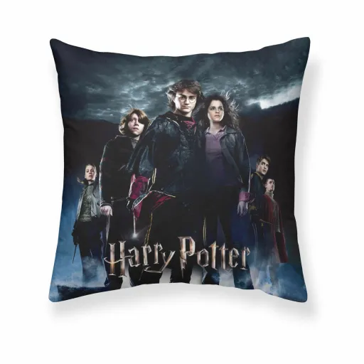 Capa de Travesseiro Harry Potter Goblet of Fire Preto Multicolor 50 x 50 cm