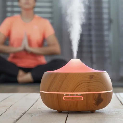 Humidificador Difusor de Aromas com LED Multicores Wooden-Effect InnovaGoods