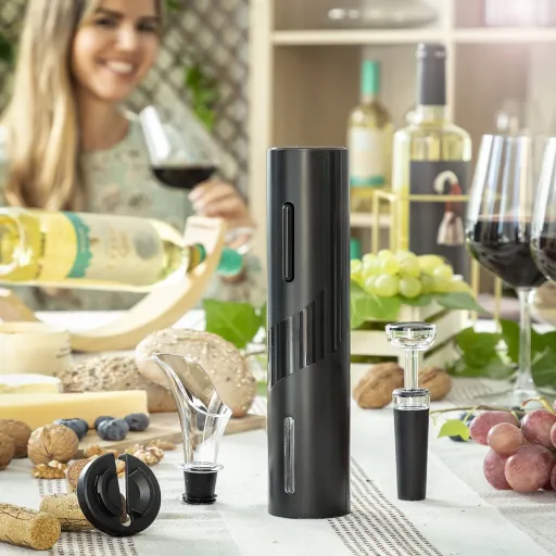 Saca-Rolhas Elétrico com Acessórios para Vinho Corking InnovaGoods