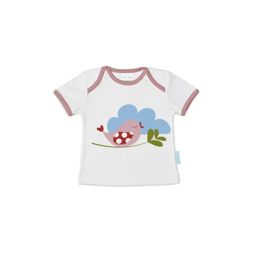 Camisola de Manga Curta Infantil HappyFriday Mr Fox Little Birds Multicolor 12-18 Meses