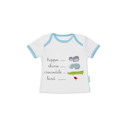 Camisola de Manga Curta Infantil HappyFriday Mr Fox Hippo Multicolor 12-18 Meses