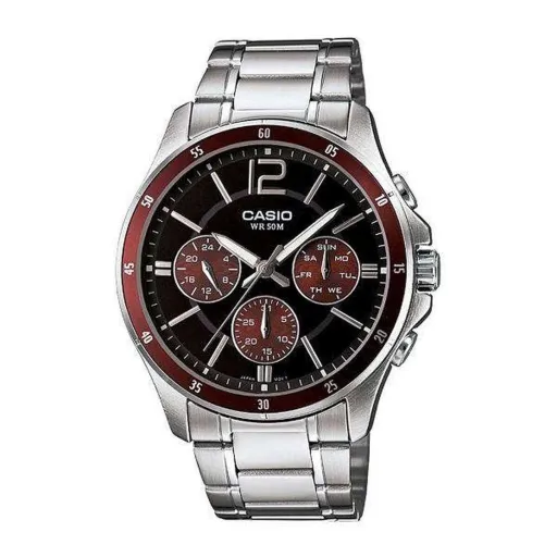 Relógio Masculino Casio MULTIFUNCTION CALENDAR - BLACK & BORDEAUX (Ø 43,5 mm)