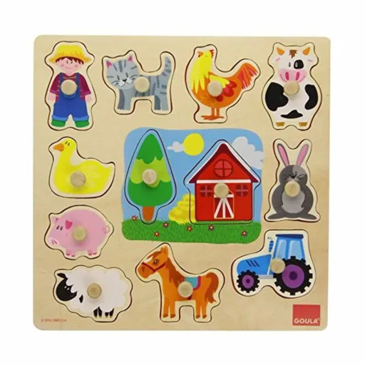 Puzzle Infantil de Madeira Goula 53025 (12 pcs)