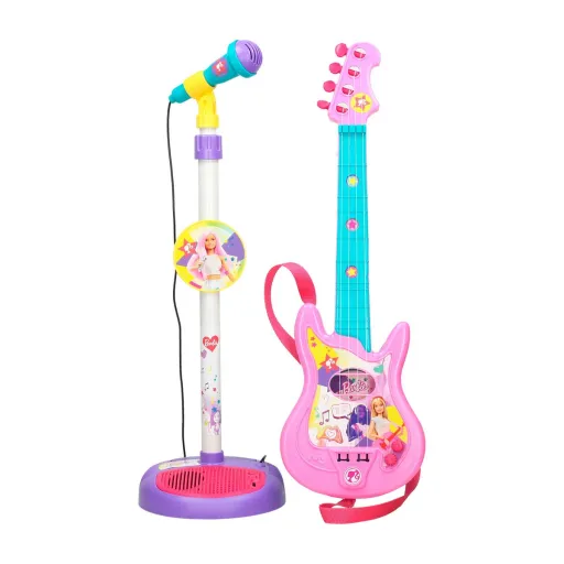 Conjunto Musical Barbie Microfone Guitarra Infantil