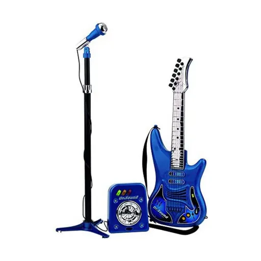 Guitarra Infantil Reig Microfone Azul